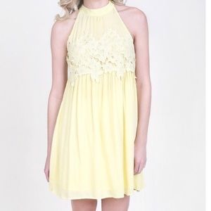 NWT Altar’d State Yellow Sleeveless Flowers Dress
